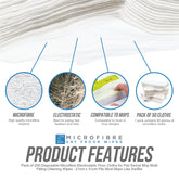 200 Dry Floor Mop Refill Cloths - 4 Packs of 50